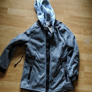 Fleece hooded jacket